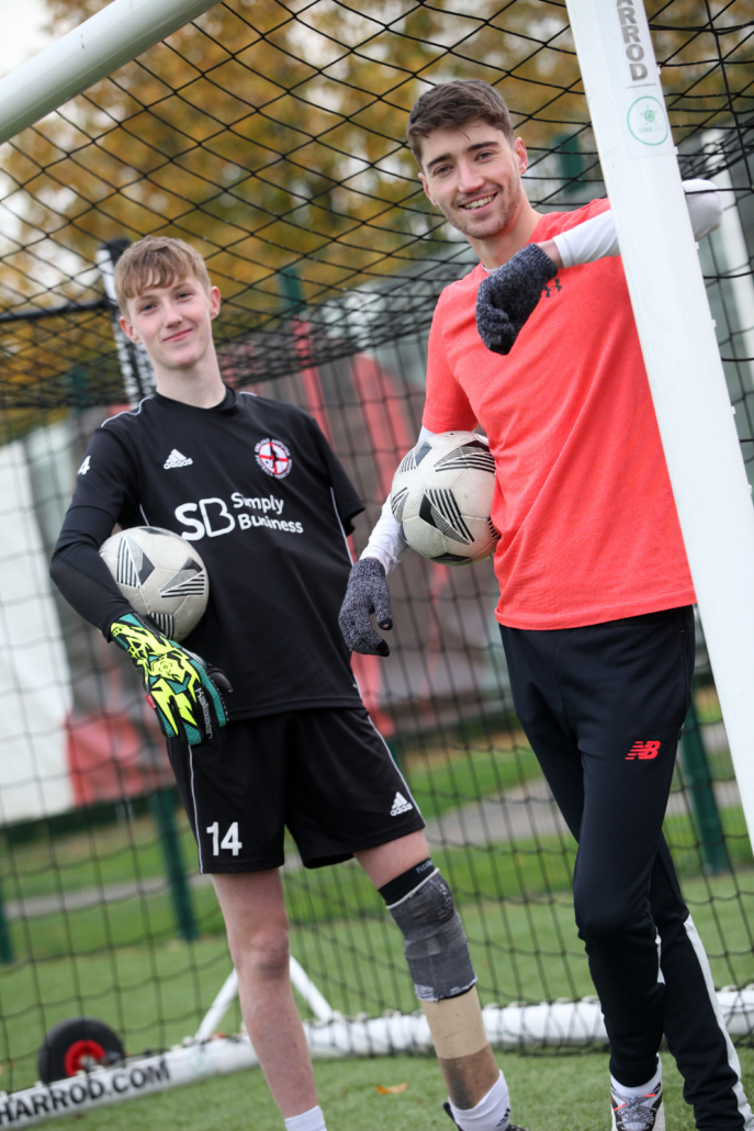 Thomas Atkinson EAFA goalkeeper, Kieran Brown freestyler - Reaseheath ...