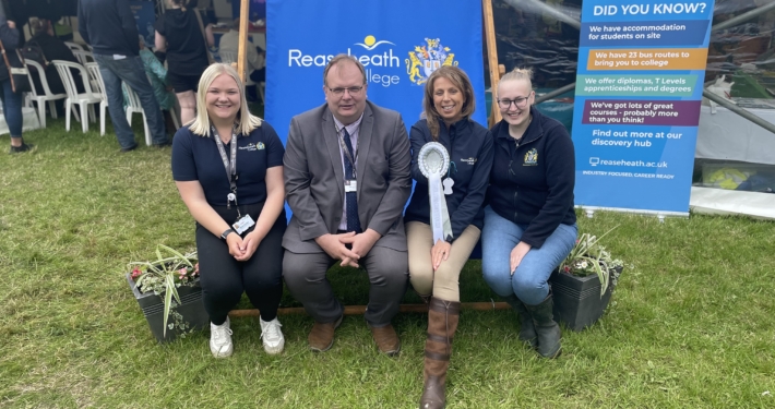 Reaseheath's events team join Principal Marcus Clinton at the college's Royal Cheshire Show stand.