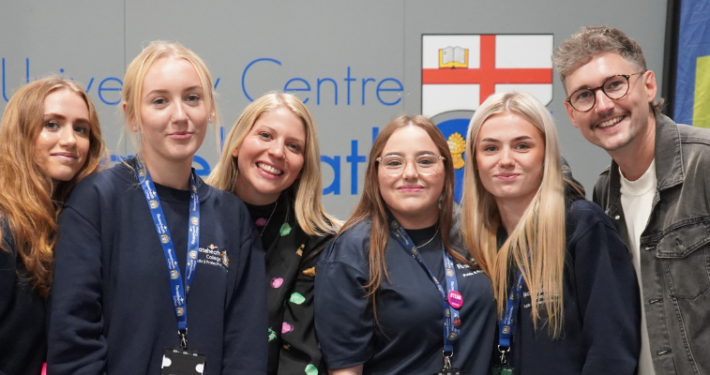 The Hits Radio's Breakfast Show presenters Eliot and Matilda met with Reaseheath student listeners at Freshers' Fair.