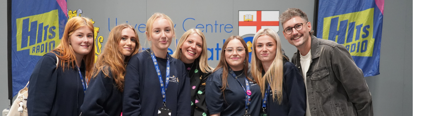 The Hits Radio's Breakfast Show presenters Eliot and Matilda met with Reaseheath student listeners at Freshers' Fair.